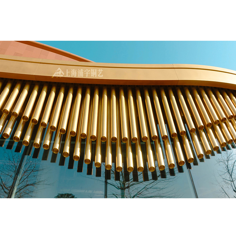 深圳龙岗艺术中心--铜装饰