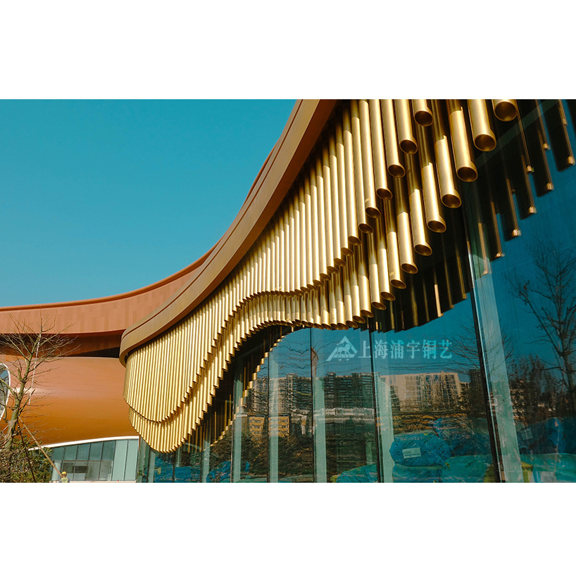 深圳龙岗艺术中心--铜装饰